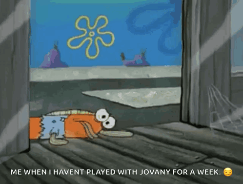 A Cartoon Of A Fish With The Words Me When I Haven T Played With Jovany For A Week On The Bottom GIF
