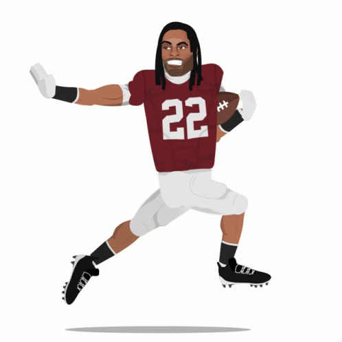 A Cartoon Of A Football Player From Alabama Crimson Tide GIF