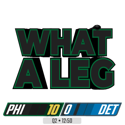 A Cartoon Of A Football Player Holding Up A Scoreboard That Says Phi 10 Det GIF