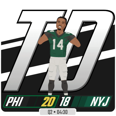 A Cartoon Of A Football Player With The Number 14 On His Jersey GIF