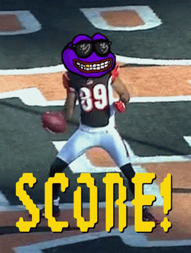 A Cartoon Of A Football Player With The Number 39 On The Back Of His Jersey GIF