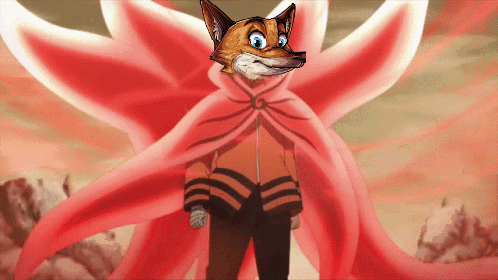A Cartoon Of A Fox With A Red Cape GIF