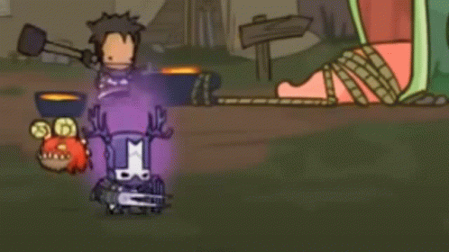 A Cartoon Of A Frog With A Purple Smoke Coming Out Of Its Mouth . GIF