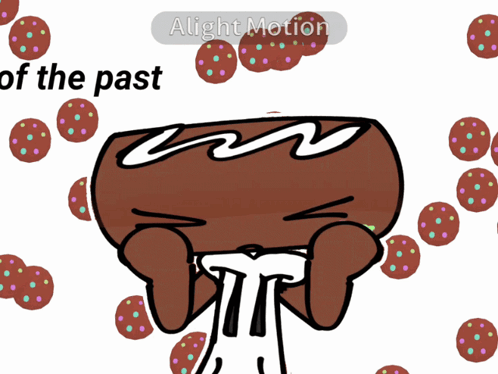 A Cartoon Of A Gingerbread Man With The Words Of The Past On The Bottom Right GIF