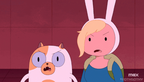 Girl And Cat Cartoon With Max Rothsothy Text GIF