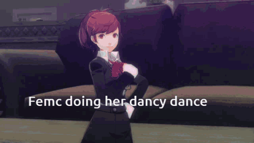 Cartoon Girl Dancing Femc Doing Her Dancy Dance GIF