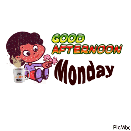A Cartoon Of A Girl Holding A Bird And A Cup That Says Talk Code To Me GIF