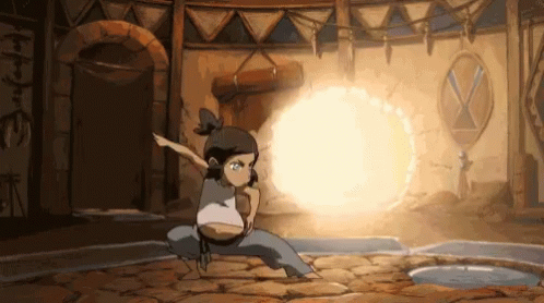 A Cartoon Of A Girl Holding A Glowing Ball GIF