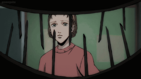 A Cartoon Of A Girl In A Cage With The Word Animepahe Below Her GIF