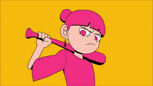 A Cartoon Of A Girl In A Red Hoodie Laying On The Ground GIF