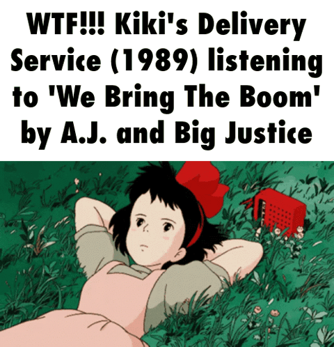 Girl In Grass Listening To Kiki GIF
