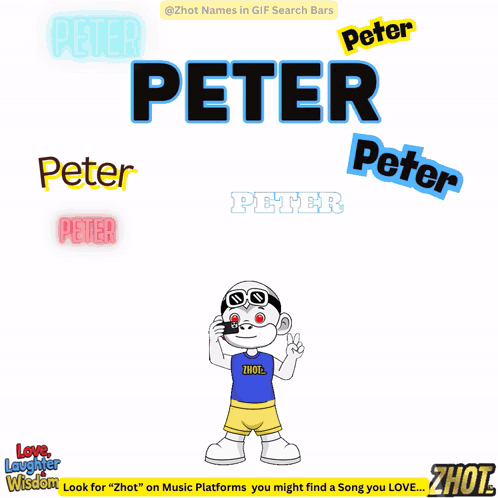 A Cartoon Of A Girl Riding A Bike With The Name Peter On The Bottom GIF