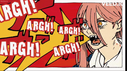 A Cartoon Of A Girl Screaming With The Words Argh Written Around Her GIF