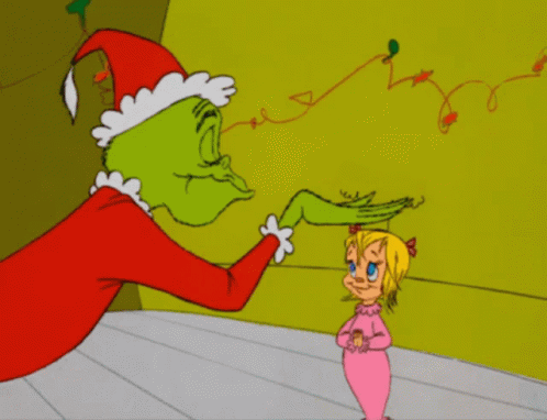 A Cartoon Of A Girl Standing Next To A Green Monster GIF