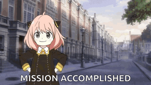 Girl Standing On Street Mission Accomplished GIF