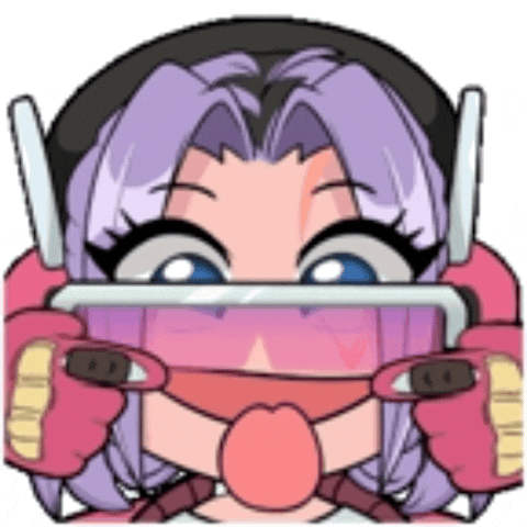 A Cartoon Of A Girl Wearing A Helmet And Goggles Is Sticking Her Tongue Out . GIF