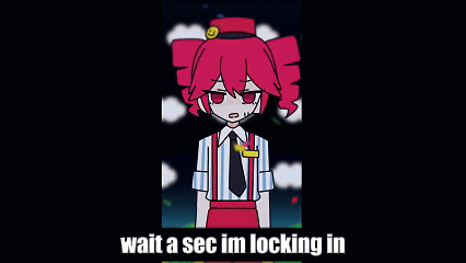 A Cartoon Of A Girl Wearing A Striped Shirt And Tie With The Words Wait A Sec Im Locking In GIF