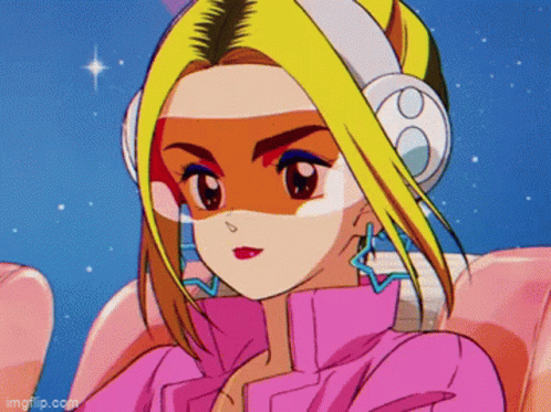 A Cartoon Of A Girl Wearing Headphones And Sunglasses GIF