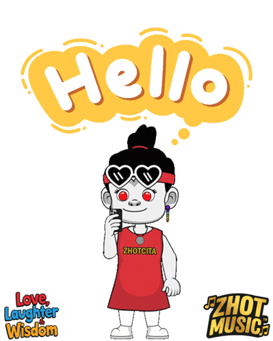 A Cartoon Of A Girl Wearing Sunglasses And A Zhotcita Shirt Talking On A Cell Phone GIF