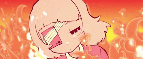 A Cartoon Of A Girl With A Bandage On Her Head GIF