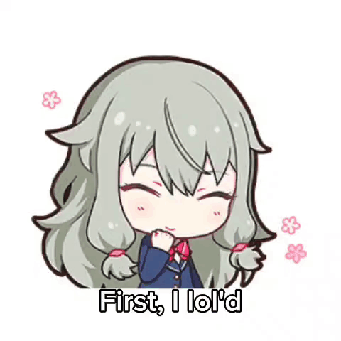 A Cartoon Of A Girl With A Flower In Her Hair And The Words `` And Then I Serious 'D '' GIF