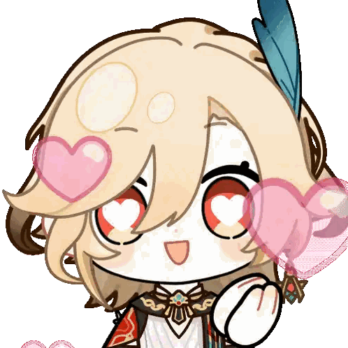 a cartoon of a girl with a heart in her eyes