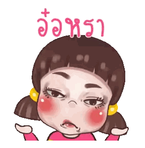 a cartoon of a girl with a red shirt and yellow earrings has a sticker that says ' a ' on it