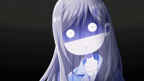 a cartoon of a girl with a shocked look on her face
