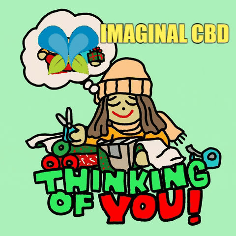 Girl With Thought Bubble Saying Thinking Of You GIF