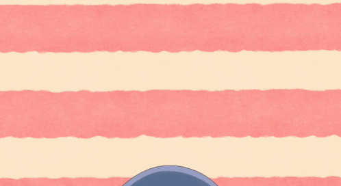 A Cartoon Of A Girl With Blue Hair Raising Her Arms GIF
