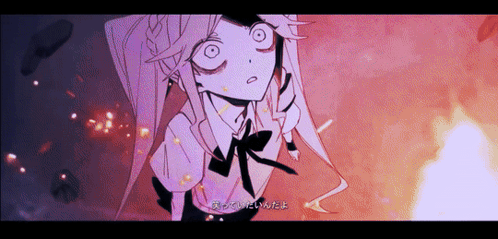 A Cartoon Of A Girl With Chinese Writing On The Bottom Right GIF