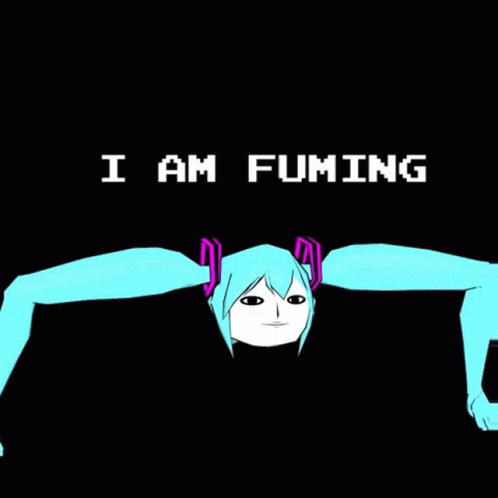 A Cartoon Of A Girl With Long Legs And The Words I Am Fuming Behind Her GIF