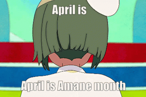 A Cartoon Of A Girl With The Words April Is  Amane Month GIF