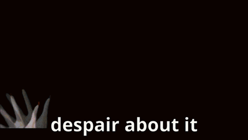 A Cartoon Of A Girl With The Words Despair About It Behind Her GIF