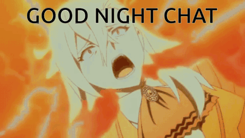 A Cartoon Of A Girl With The Words Good Night Chat On It GIF