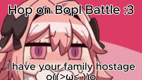 A Cartoon Of A Girl With The Words Hop On Bopl Battle 3 GIF