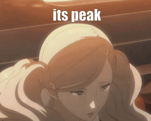 A Cartoon Of A Girl With The Words Its Peak Above Her GIF