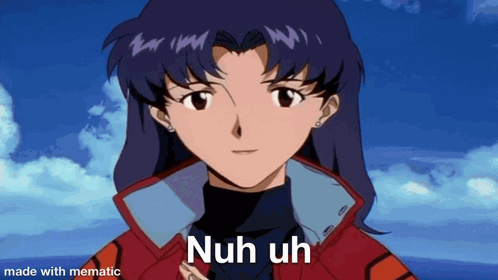 A Cartoon Of A Girl With The Words Nuh Uh Written On The Bottom GIF