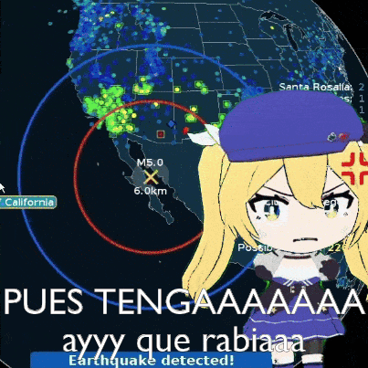 A Cartoon Of A Girl With The Words Pues Tengaaaa Ayy Que Rabiaaa GIF