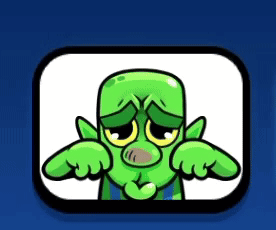 A Cartoon Of A Green Goblin With A Sad Face . GIF
