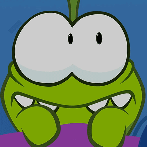 A Cartoon Of A Green Monster With Big Eyes And Teeth GIF