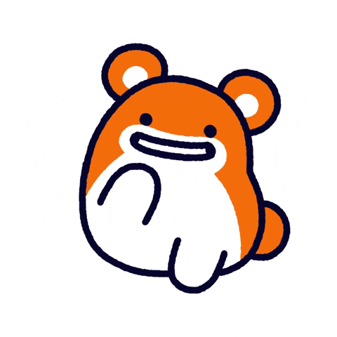 A Cartoon Of A Hamster Holding A Telescope GIF