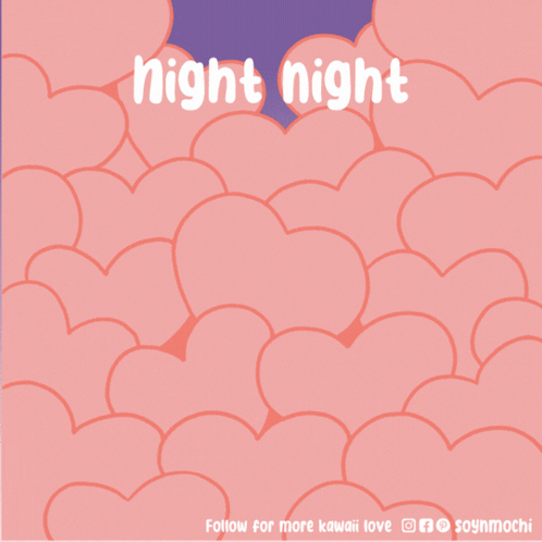 A Cartoon Of A Hamster In A Cloud With The Words Night Night Below It GIF