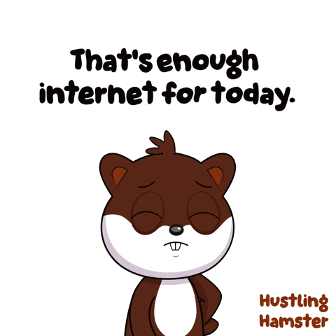 Hamster Saying Enough Internet For Today GIF