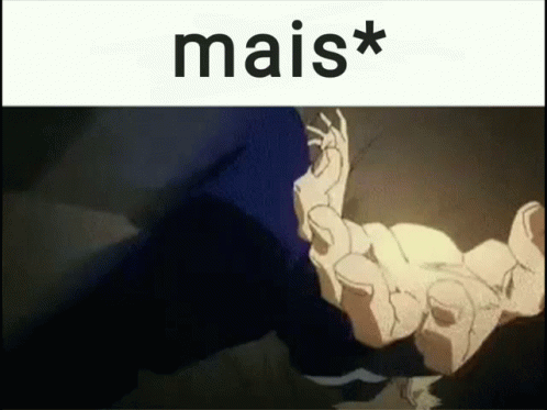 A Cartoon Of A Hand Reaching Out With The Words Mais * Written Above It GIF