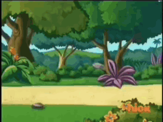 A Cartoon Of A Jungle With A Nick Logo On The Bottom Right GIF