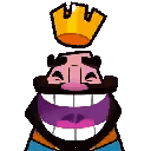 A Cartoon Of A King With A Crown On His Head And A Big Smile . GIF