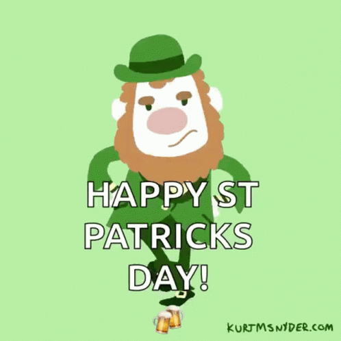 A Cartoon Of A Leprechaun With The Words Happy St Patrick 'S Day GIF
