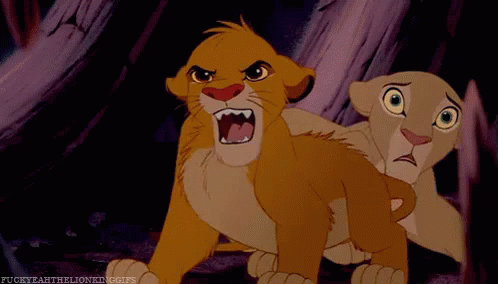 A Cartoon Of A Lion And A Lioness With The Words Fuckyeahthelionking Gifs At The Bottom GIF