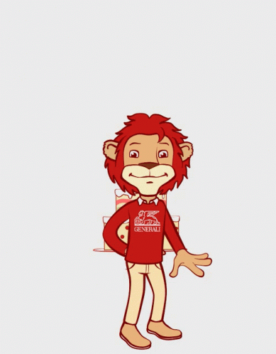 A Cartoon Of A Lion Holding A Cake With The Words Happy Birthday Written Above Him GIF